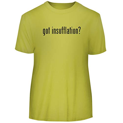 One Legging it Around got Insufflation? - Men's Funny Soft Adult Tee T-Shirt, Yellow, XX-Large