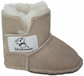 UniKoala Infants Joey Sheepskin Baby Crib Boots Sand