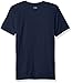 adidas Boys' Big Short Sleeve Logo Tee T-Shirt, Navy, Large (14/16)