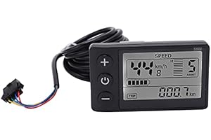 S866 LCD Display, Waterproof Bike Computer, 24V 36V 48V Electric LCD Display Meter Large Screen E Bike Display Meter Control 