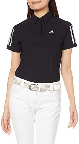 アディダスゴルフ シャツ スリーブストライプス 半袖ストレッチボタンダウンシャツ レディース