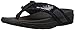 FitFlop Women's Surfa Sequin Flip Flop, Black, 6 M US