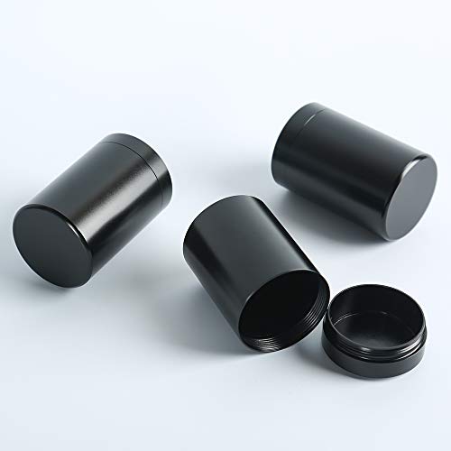 Set of 3 mini tea cans with Airtight lid home kitchen, Canisters for Tea Coffee Sugar Storage Loose Leaf Tea Tin Containers storage(black 5)