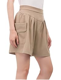 Pantalones cortos para dama con bolsillos y cintura elástica