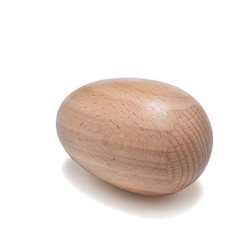 6 Pcs Wood Egg Shakers Toys Set, Musical Percussion Instruments for Kids, Natural Finish - Thumbnail 3
