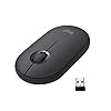 Logitech-Pebble-Wireless-Mouse-Bluetooth-or-24-GHz-with-USB-Mini-Receiver-Silent-Slim-Computer-Mouse-with-Quiet-Click-for-LaptopNotebookPCMac-GraphiteBlack Logitech Pebble Wireless Mouse with Bluetooth or 2.4 GHz Receiver, Silent, Slim Computer Mouse with Quiet Clicks, for…