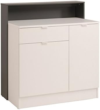 Parisot Gray Anthracite and White Key Transformable Bar, Multicolor