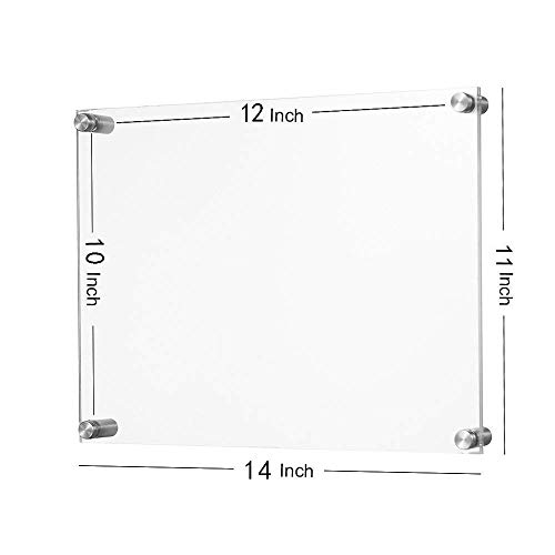Meetu 11 x 14 Acrylic Picture Frames Inner 10x12 Wall Mount Photo