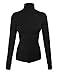 makeitmint Women's Comfy Zip Up Stretchy Work Out Track Jacket w/ Back Pocket SMALL YJZ0002_02BLACK