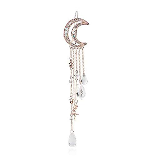 CARDEON The Moon Five-Pointed Star Pendant Tassel Headdress Tiara jewelry