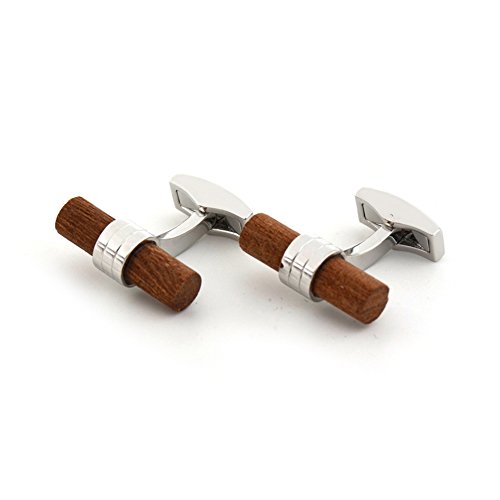 Merit Ocean Natural Wood Cufflinks Men's Wooden Cuff Links Wedding Business