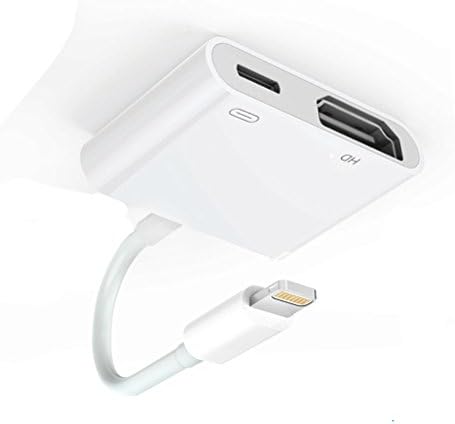 Lightning to HDMI, HDMI Sync Screen Connector with Lightning Charging Port for iPhone/iPad