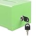 Adir Acrylic Donation Ballot Box with Lock - Secure and Safe Clear Slotted Suggestion Box - Storage Lock Deposit Box with Keys for Cards, Votes, Tickets, Feedback and Money (6.25