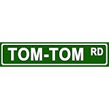 Makoroni - Tom Tom Music Instrument Aluminum Metal 4x18 inc. Decorative Street and Room Sign