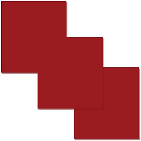 Kenteer Red HTV Vinyl Sheet Pack Iron-on Heat Transfer Vinyl Film for Fabric,T-Shirt,DIY (PU,3PCS/1 Pack,12X15)