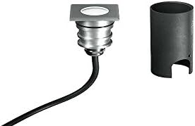 Fan Europe Square Spotlight LED Waterproof 1 W, Silver, 4.5 x 4.5 cm [Energy Class A+]