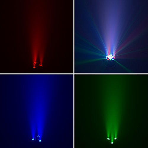 URlighting Par Lights with 12 LEDs - Mini Party DJ Lights Par Can Lights Stage Effect Lighting Magic Ball Lights with IR Remote and DMX Control for Concerts Disco Karaoke Club Pub Show Music Events - Thumbnail 7