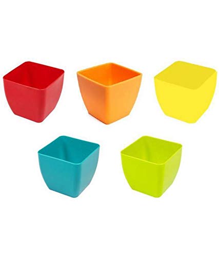 Antier 2 Inch Multicolor Flower Pots/Planters - Pack of 5