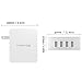 Universal USB Wall Charger 40W 4-Port with SmartID Technology, Portable Charging Station for iPhone 7/6s/iPad, External Battery Pack, Bluetooth Speaker and more, White (White)
