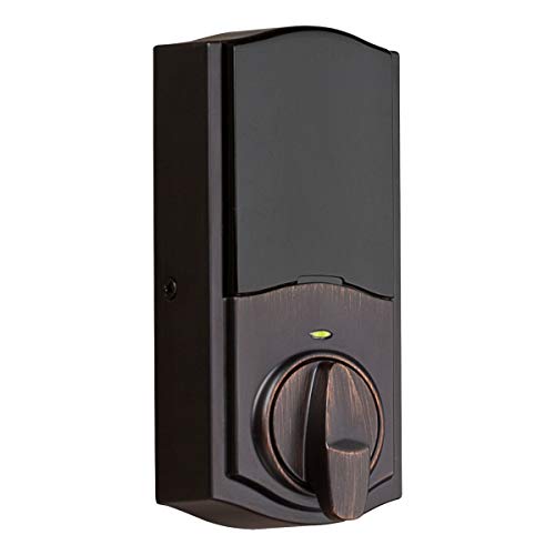 Kwikset-99140-131-Signature-Series-2nd-Gen-Round-Smart-Lock-Featuring-SmartKey-Security-and-Home-Connect-Technology-Traditional-Z-Wave-Plus-Deadbolt-Venetian-Bronze