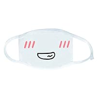 Gaweb White Anime Emoticon Mouth-Muffle Kaomoji Anti-Dust Cute Kawaii Face Mask