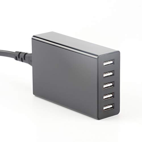 USB Wall Charger, 8A 5 Port USB Charger, Desktop USB Charging Station Compatible with Smart Phone, Tablet, Laptop and Smart Watch - Thumbnail 7