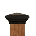 4x4 Post Caps (Nominal) Black Pyramid Top (Case of 12) - With 10 Year Warranty