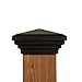 4x4 Black Pyramid Post Cap fits Pressure Treated Post (3.5