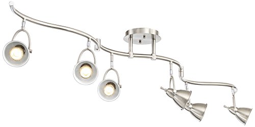 Swell 6-Light Brushed Nickel Bell LED Track Fixture - Thumbnail 5