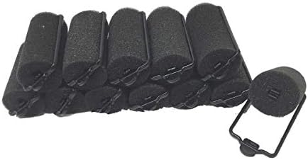 12PC Sponge Hair Roller Black Foam Curlers .3.0CM