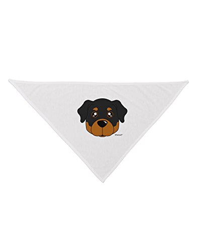 TooLoud Cute Rottweiler Dog Printed White Dog Bandana 26"