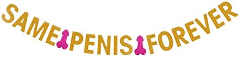 Glitter Gold Same Pines Forever Banner Bachelorette Party Decorations Hen Night Party Photo Prop Supplies