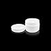 Houseables White Jar Container, 2 Oz, 60 ML Gram Capacity, Plastic, BPA Free, High Quality Double Wall w/ Removable Inner Liners & Dome Lids for Cosmetic Samples, Cream, Lotion