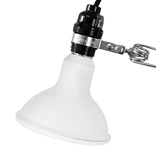 Simple Deluxe Clamp Lamp Light Socket with 24W FullSpectrum 18 LED Grow Light Bulb for Indoor