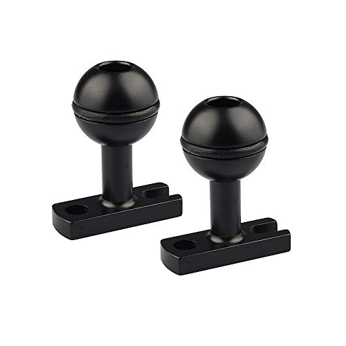 MINIFOCUS 1" Ball Head Base Adapter Fixed for Underwater Housing Camera Tray Handle Arm System Diving Photography Accessories(2 Pack) - Thumbnail 4