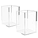 NIUBEE Acrylic Pen Holder 2 Pack,Clear Desktop Pencil Cup Stationery Organizer for Office Desk Accessory primary