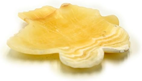 White and Yellow Leaf Marble Tray