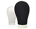 BHD BEAUTY Poly Block Professional Mannequin Head Set (Stand + T Pins + Wig Grip) for Make Display Style Dry Wig With Mount Hole Black 24''