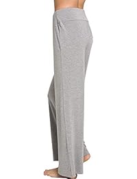 NEIWAI - Pantalones de bambú para mujer, estilo casual, elásticos, con cordón