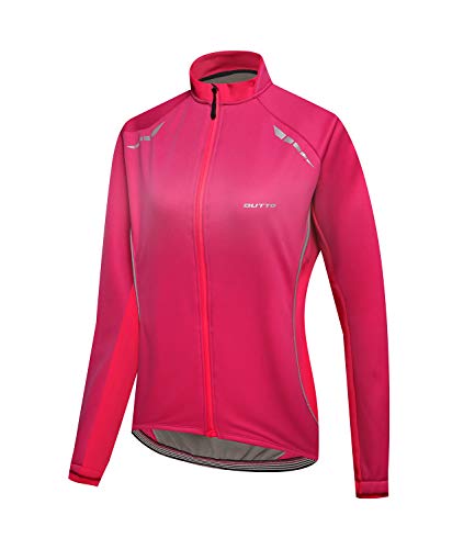 Outto Women's Cycling Thermal Jacket Softshell Winter Long Sleeve Windproof Jersey