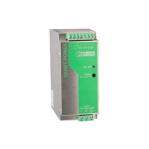 Phoenix Contact | 2938578 | QUINT-PS-100-240AC/24DC/2,5 Power Supply Unit (Certified Refurbished)
