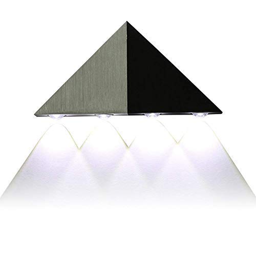 Lightess Modern Sconces Up Down 5W Led Wall Sconce Lights Triangle Shape Decorative Mini Lamp for Bathroom Vanity Lighting, Cold White - Thumbnail 4