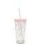 Ban.do Metallic Deluxe Sip Sip Insulated Tumbler With Reusable Silicone Straw, 20 Ounces, Glitter Bomb