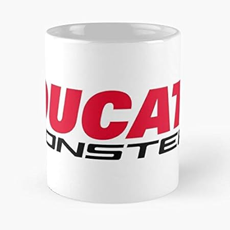 Ducati Monster Fan Art Logo Classic Mug 11 Oz Coffee Funny Sophisticated Design Great Gifts White Situen Amazon Co Uk Kitchen Home