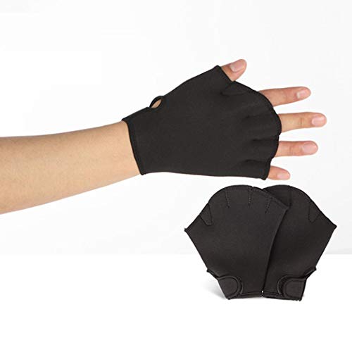 1 Pair Swimming Hand Palm Fins Flippers Webbed Training Diving Durable Gloves Swim Gear - Thumbnail 3