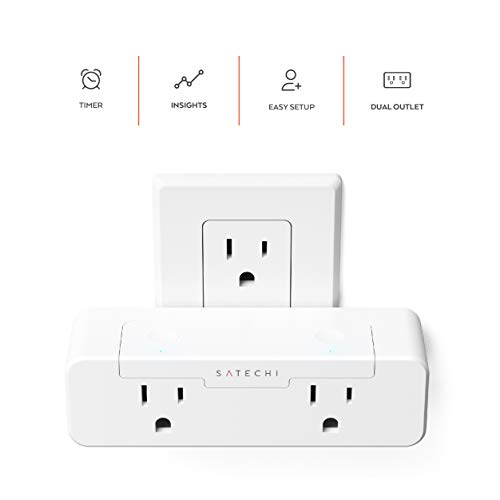 Satechi Dual Smart Outlet with RealTime Power Monitoring WiFi Smart