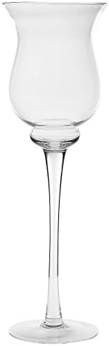 Candleholder, Candlestick Holder, حاملة شموع, شمعة Candelabra "Famous", H=54 cm, glass, transparent, modern style (CRISTALICA KINGDOM powered by CRISTALICA)