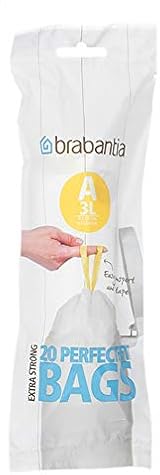 Brabantia 240 x 3 L Smartfix Waste Bags 12 Rolls Code A Type Size A