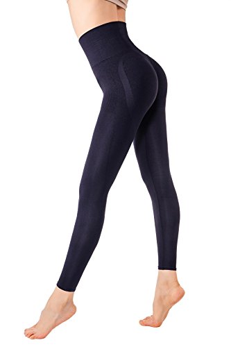 MD Womens Shapewear Yoga Pant And Leggings For Sports Tummy Hips And Thighs Body Shaper Large Black