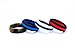 Fit Ring Thin Line Women's Silicone Wedding Ring Powered by Arthletic (Red Line / Blue Line) (Red Line, 8)